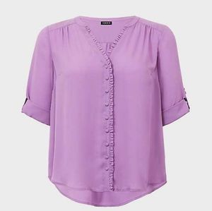 Brand New Torrid Harper Blouse Lavender SZ 3 22/24
